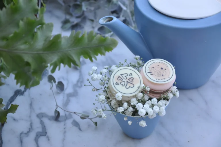 Macarons met logo