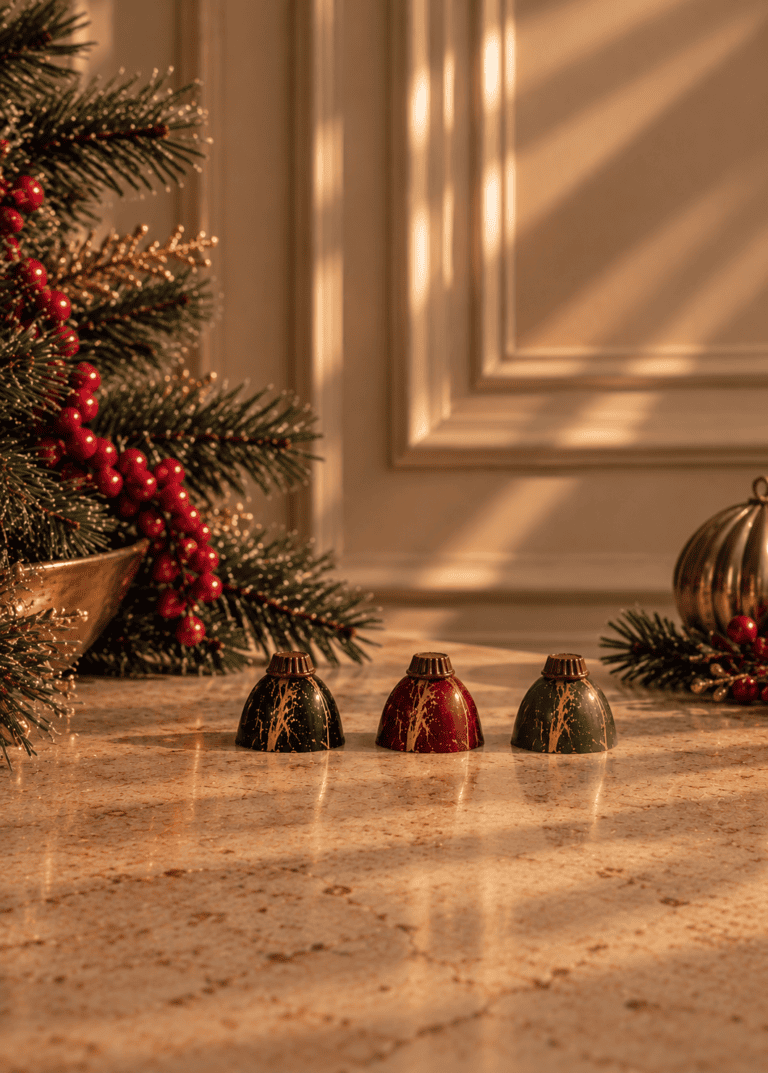 Festive Gold-Splattered Chocolate Bonbons